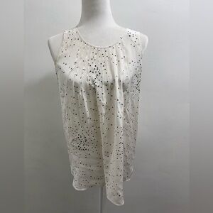 Madison Marcus Ivory Top with Black Speckles EUC size S